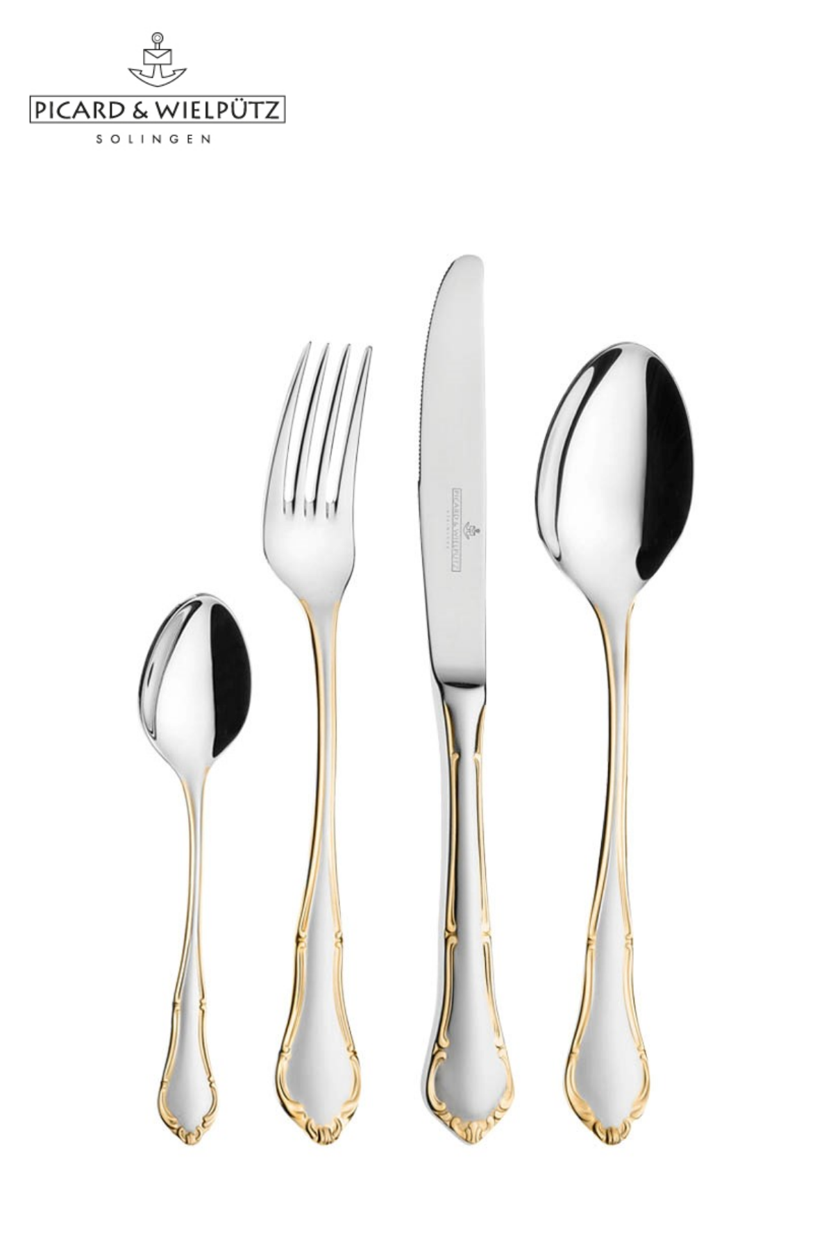 Solingen Picard&Wielpütz Palazzo Gold 96 Parça Çatal Kaşık Bıçak Takımı (24K Altın)