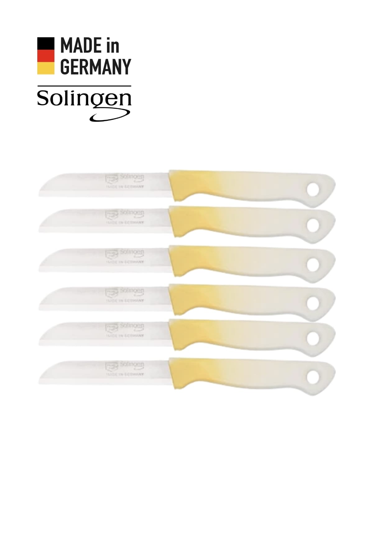 Solingen 6’lı Tırtıklı Geçişli Gold Meyve Bıçağı