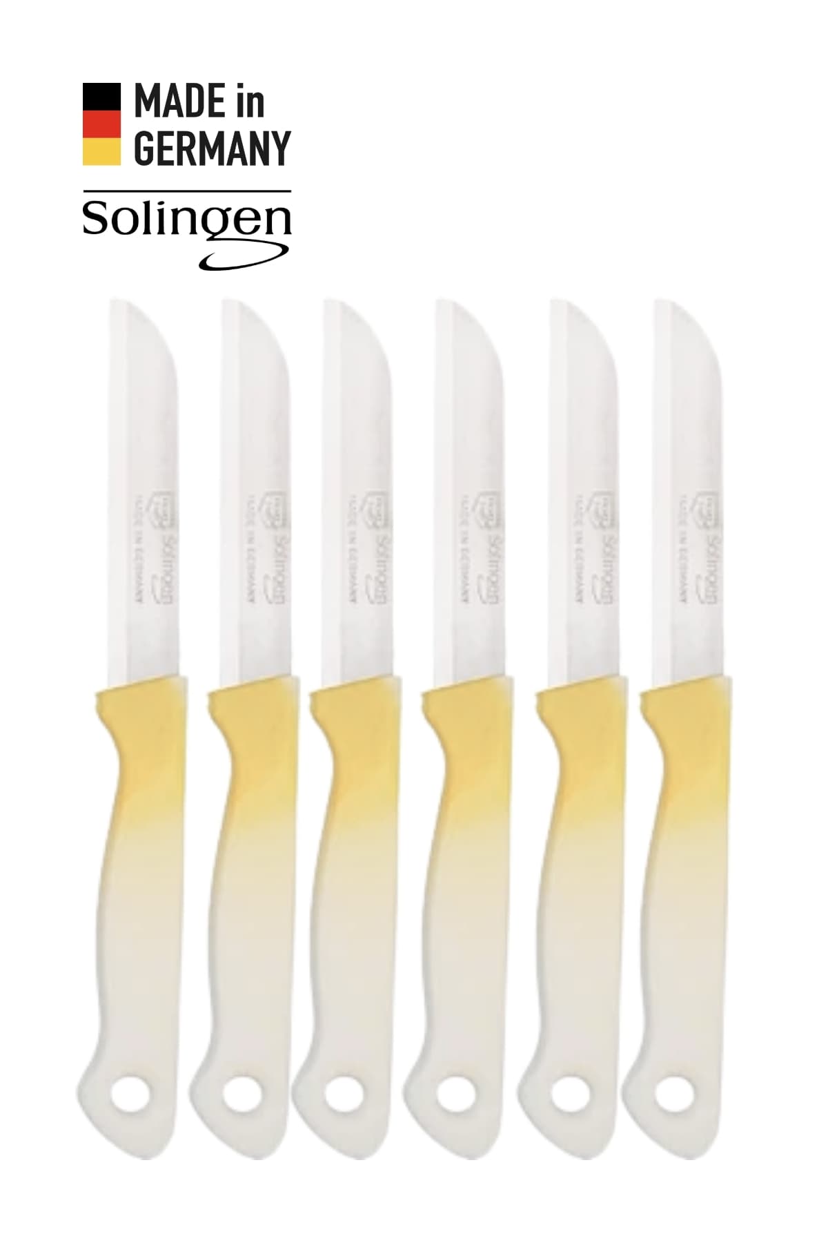 Solingen 6’lı Tırtıklı Geçişli Gold Meyve Bıçağı