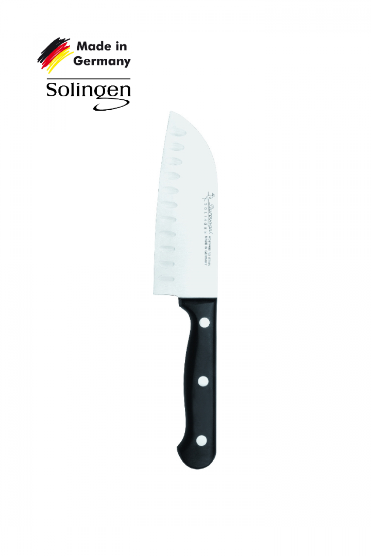 Solingen Burgvogel SERIE4000 13 cm Kanallı Küçük Santoku Bıçağı